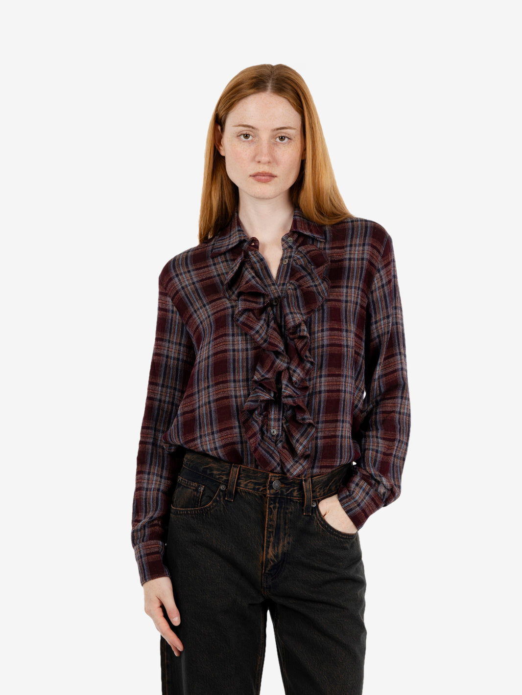Camicia Cianta con rouches prune