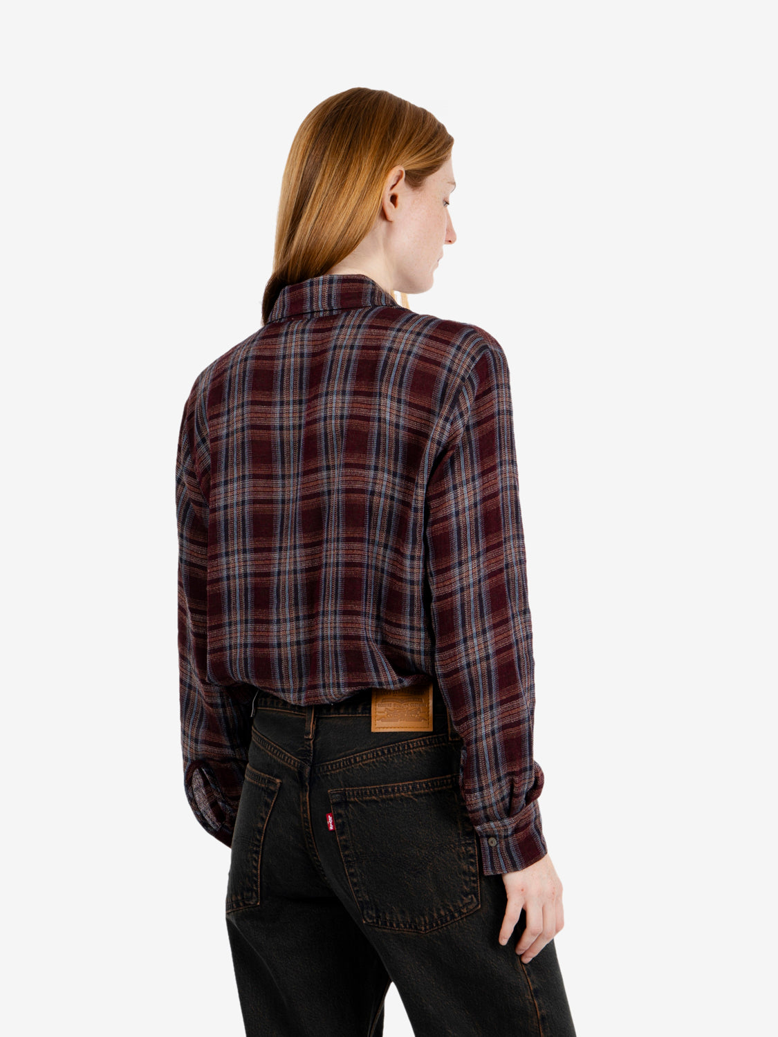Plum Cianta shirt with ruffles