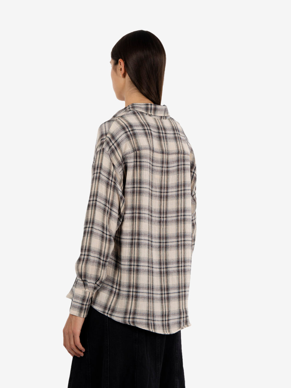Cirilla check shirt ecru / chocolate / green