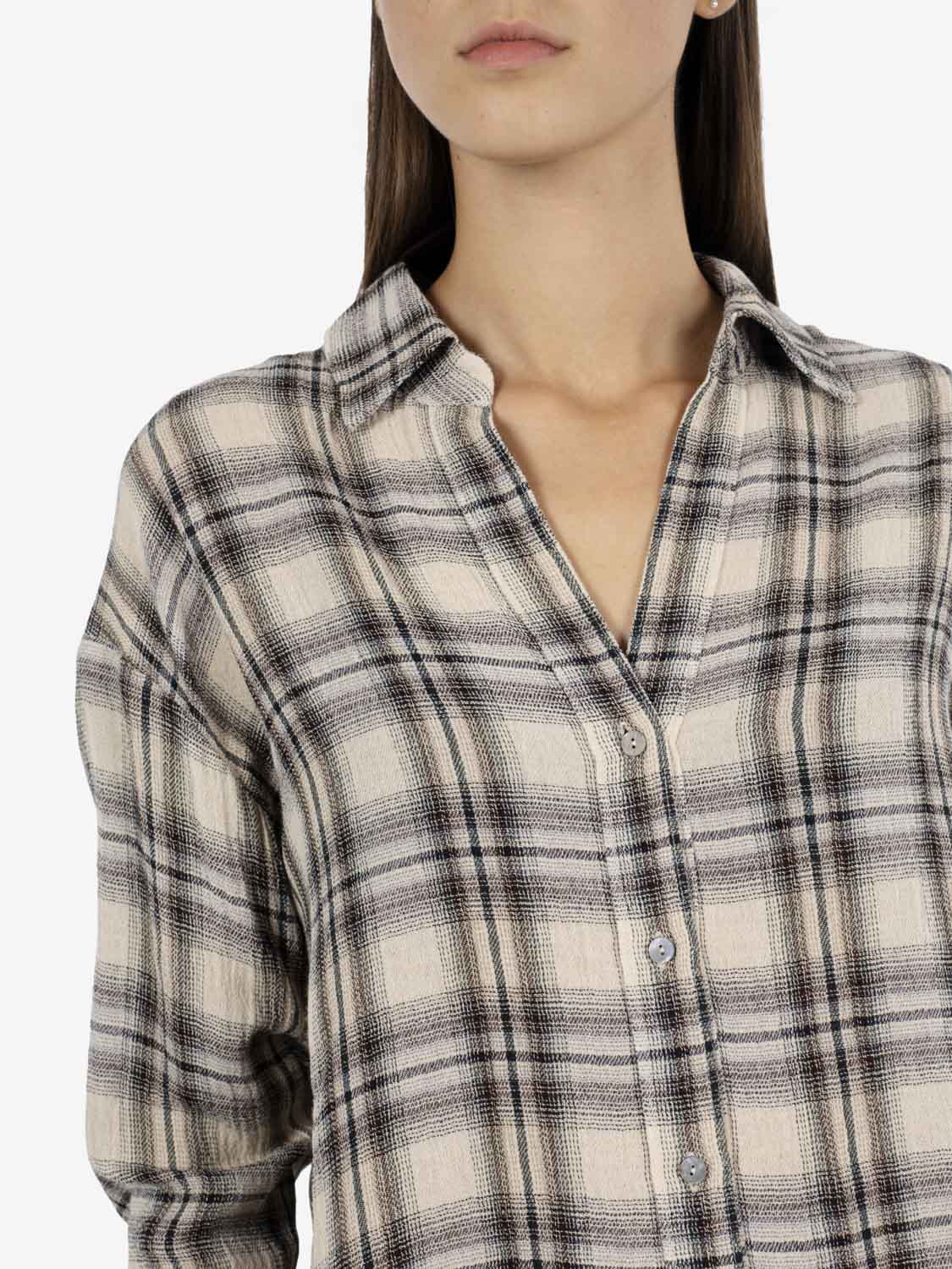 Cirilla check shirt ecru / chocolate / green