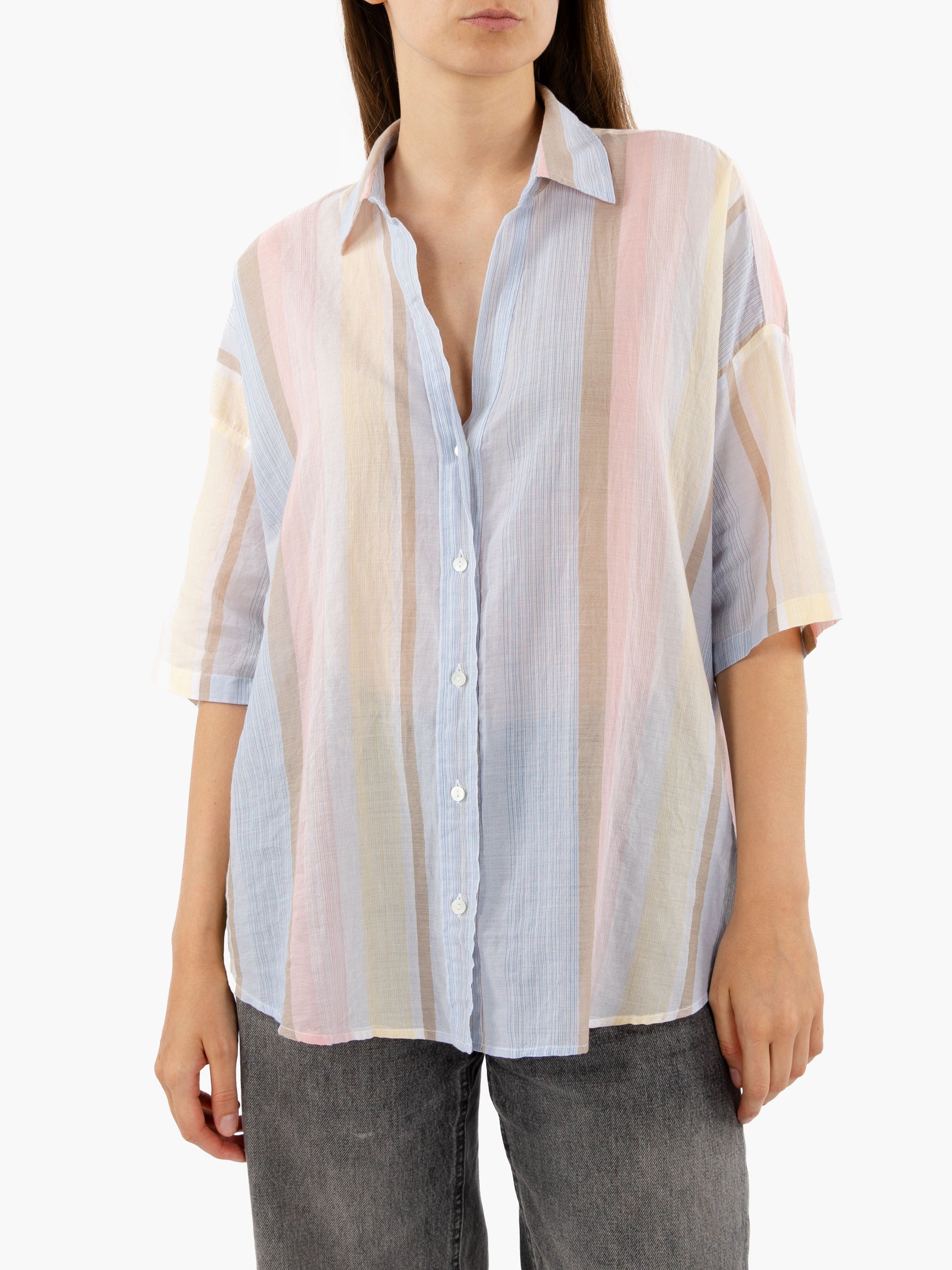 Camicia Clara manica corta multicolor