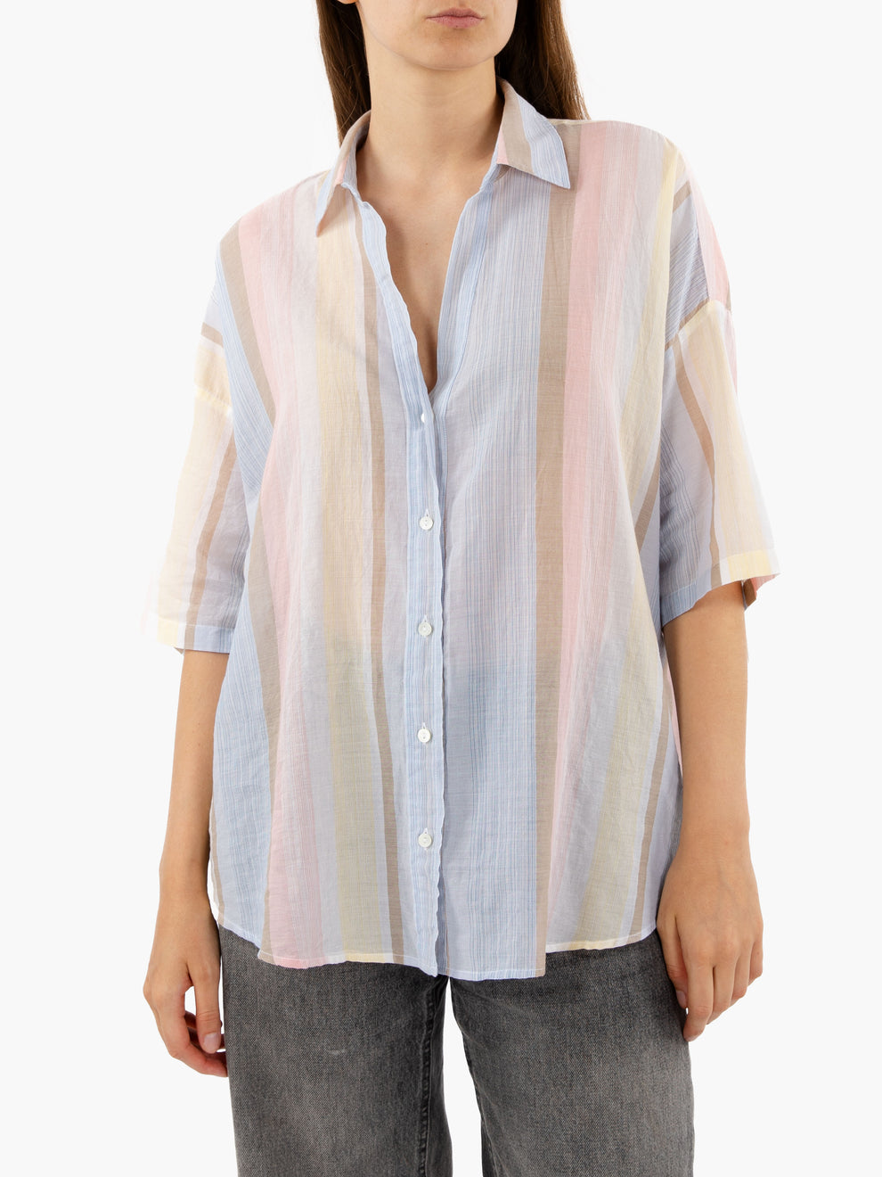 Camicia Clara manica corta multicolor