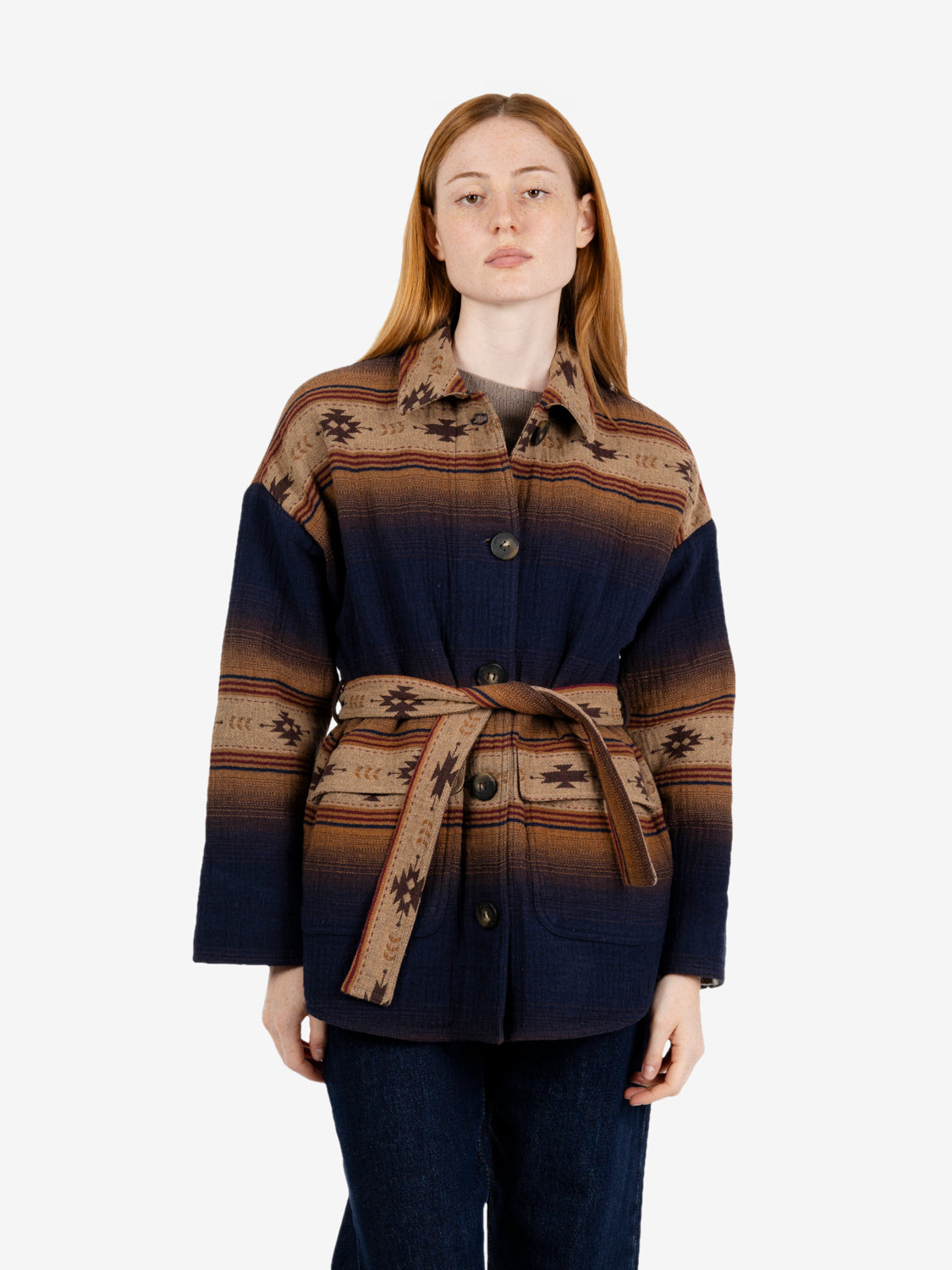 Navajo blue/beige shirt jacket