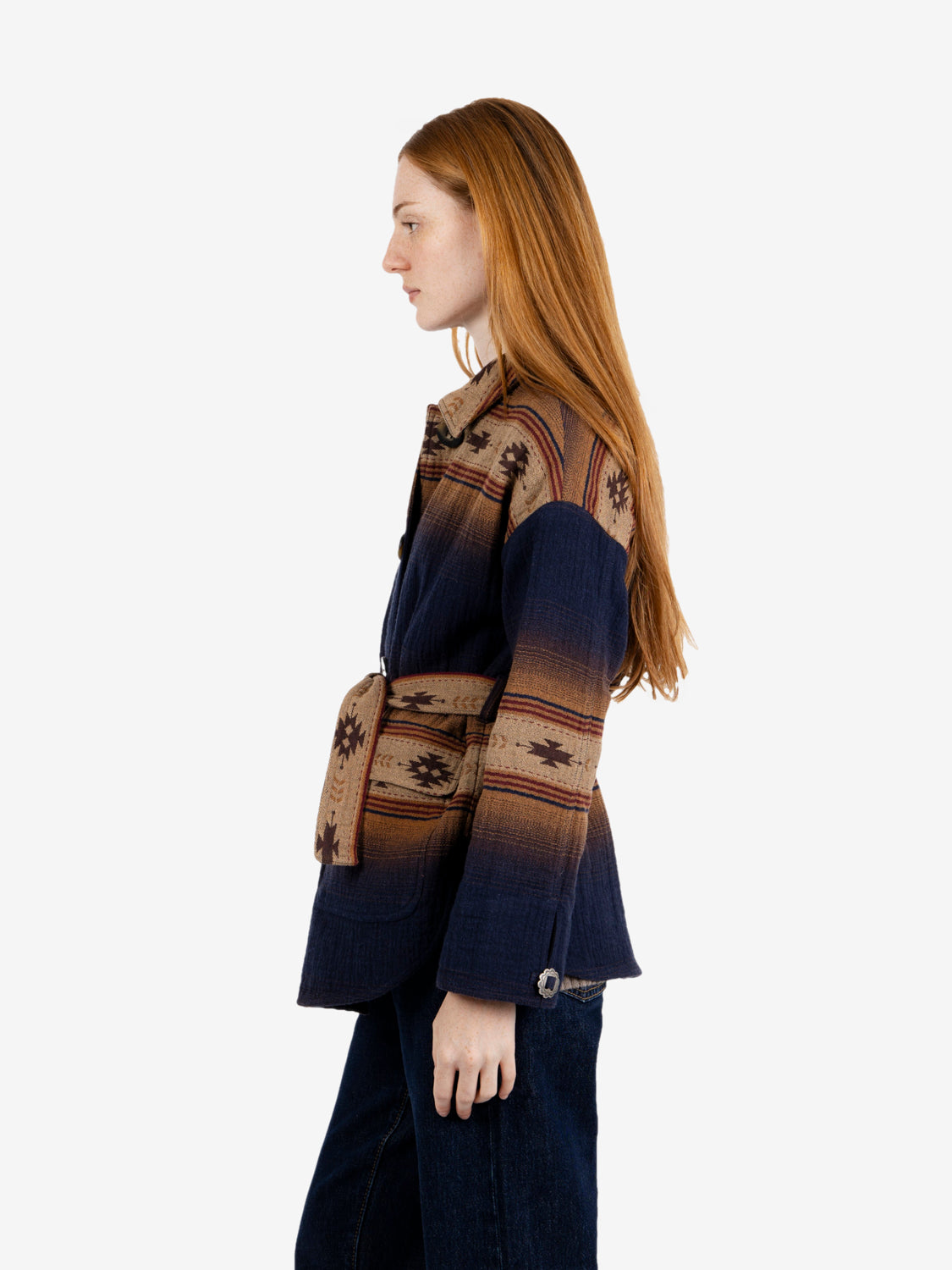 Navajo blue/beige shirt jacket