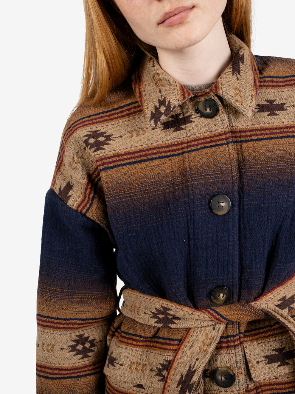 Navajo blue/beige shirt jacket