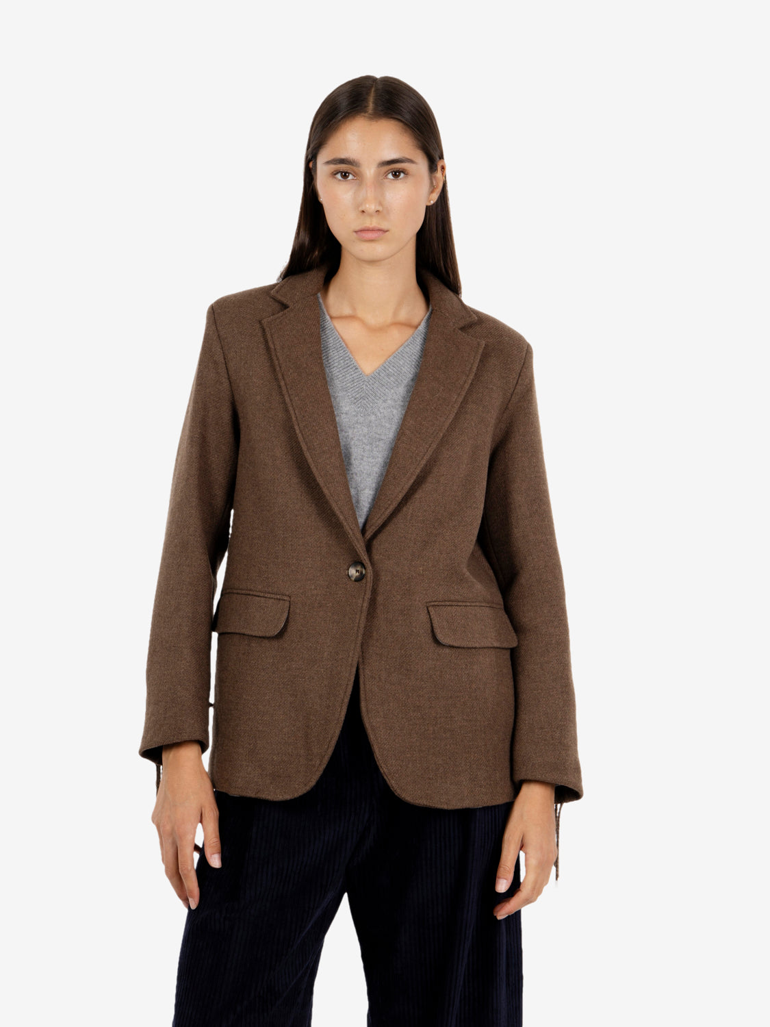 Vozo camel fringed jacket