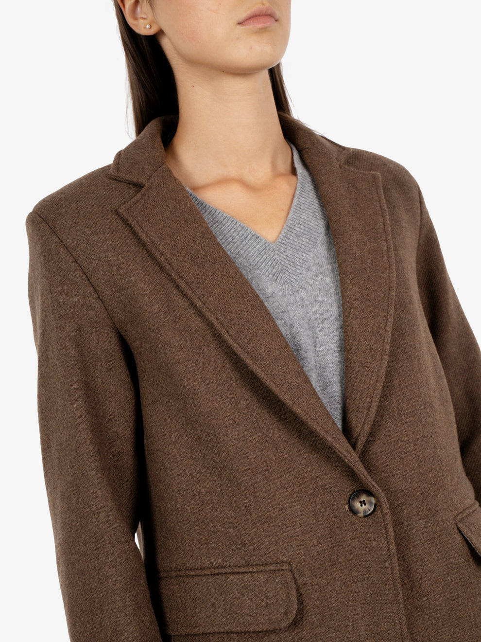 Vozo camel fringed jacket