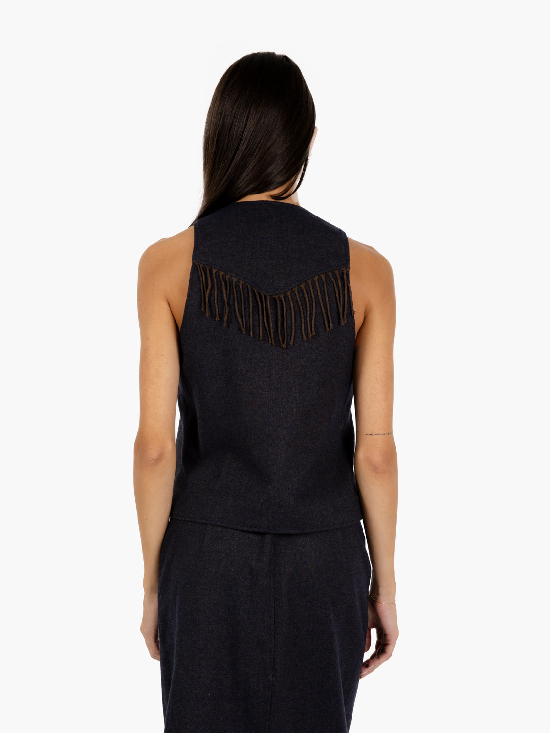 BLUE/DARK FRINGED VEST GOPO/10622_1