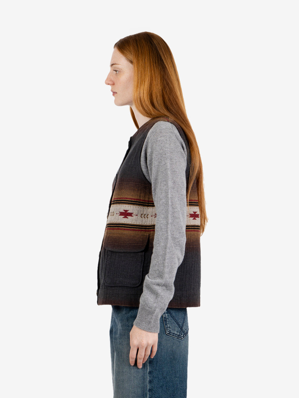 Galamo Navajo Pattern Anthracite Gilet