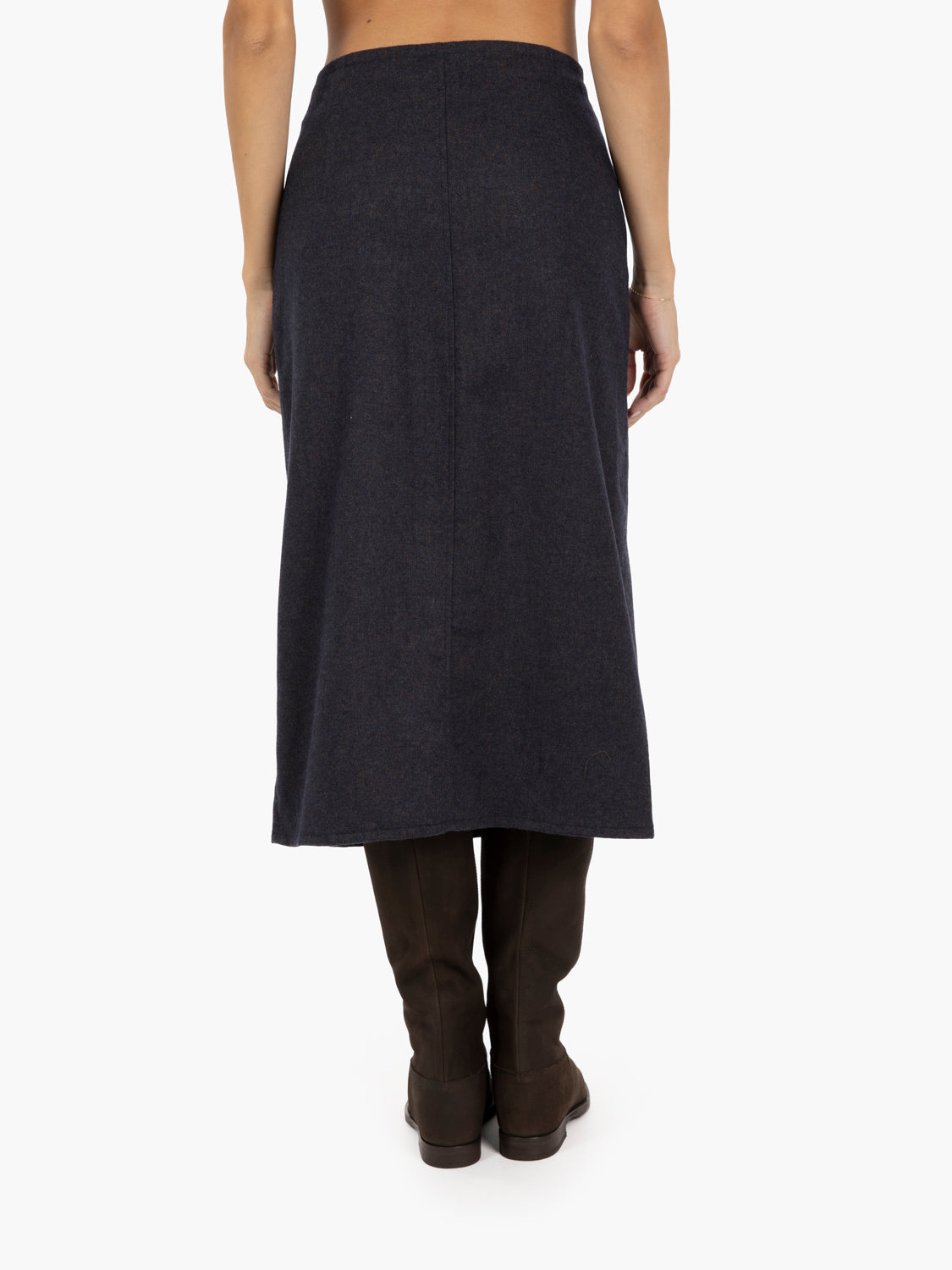 DARK BROWN/BLUE FRINGED SKIRT JOSTO/10623_1