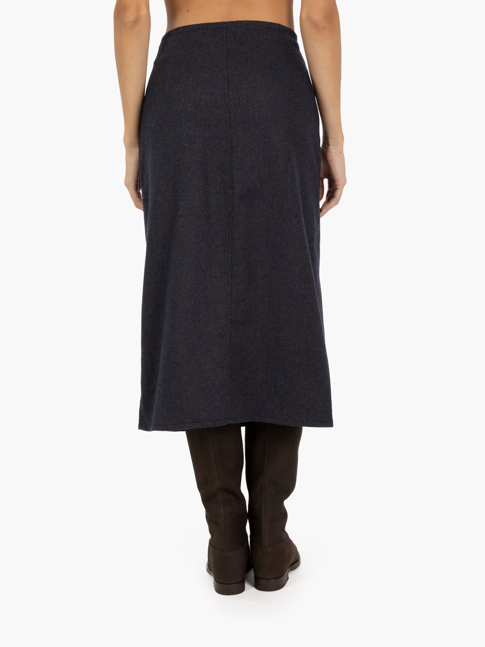DARK BROWN/BLUE FRINGED SKIRT JOSTO/10623_1