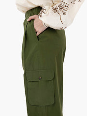 DIEGA - Pantaloni cargo con tasche kaki