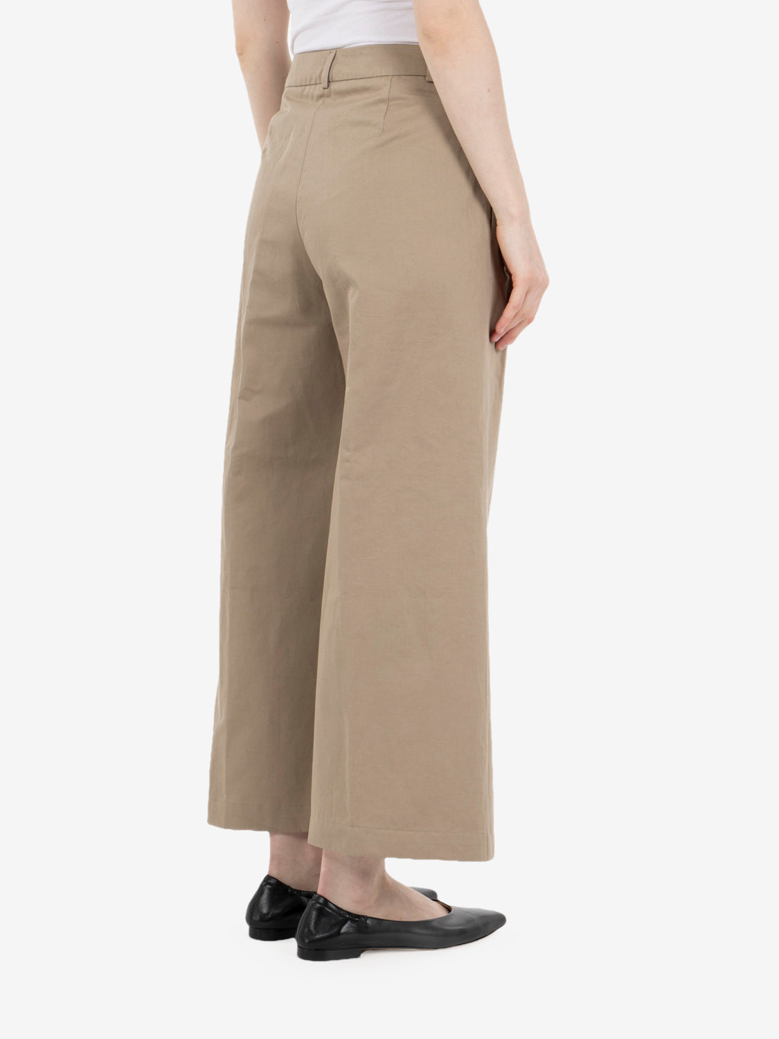 Pantaloni doppia pince camel
