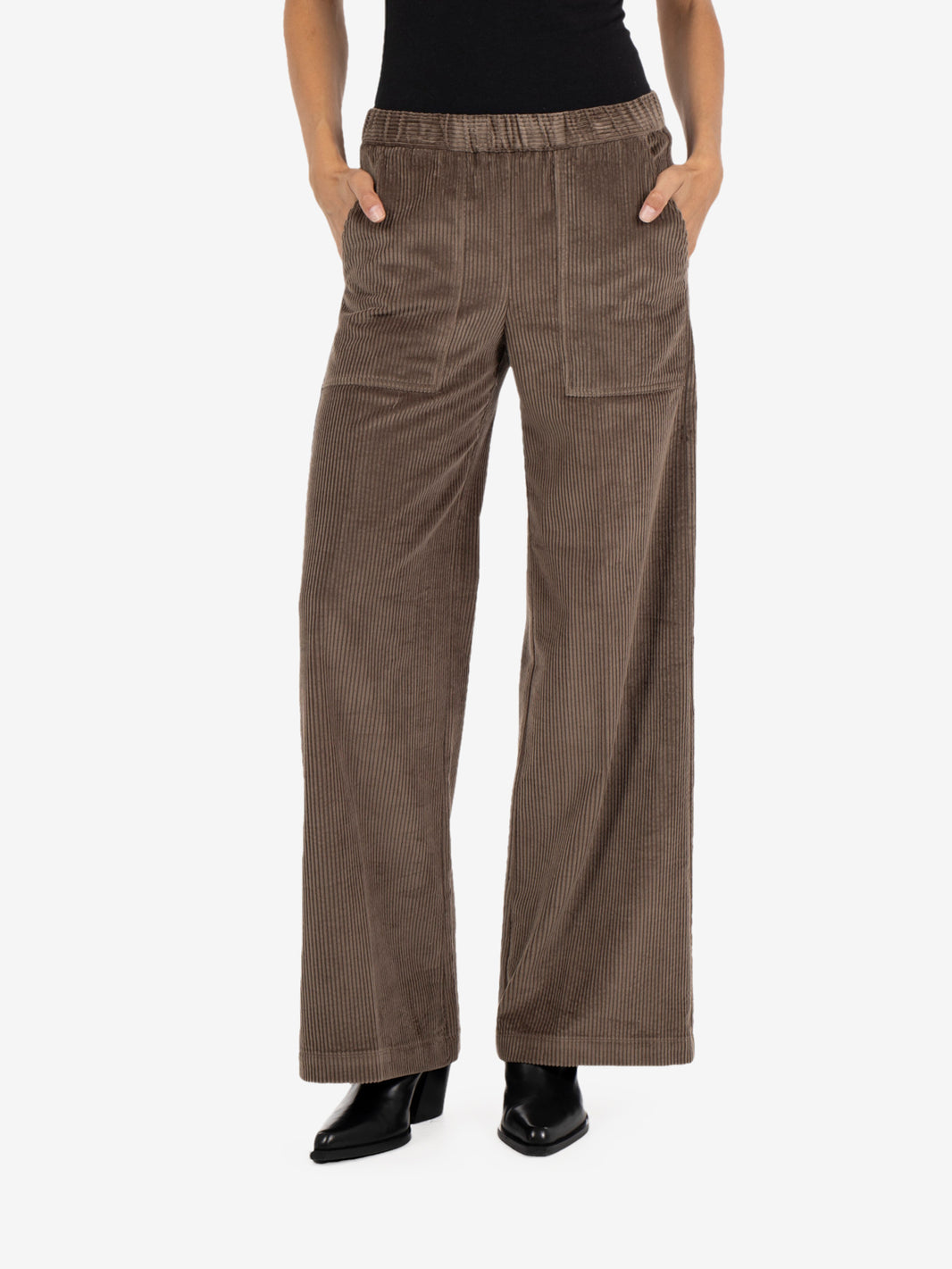 Pantaloni in velluto a coste Perillo camel