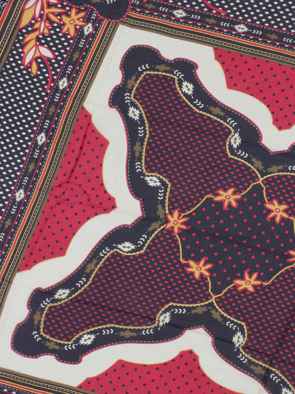 Fareo Rouge / Marine silk scarf