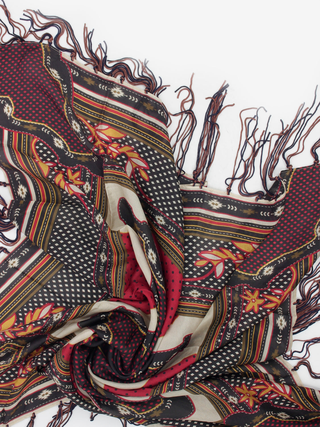 Fareo Rouge / Marine silk scarf