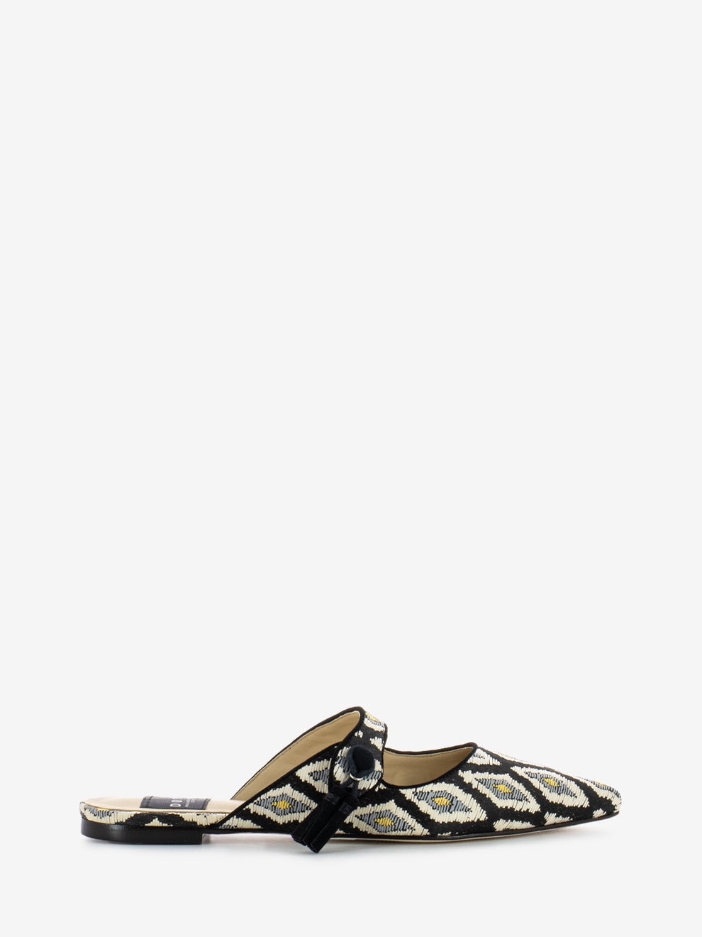 Black/beige diamond pattern sabot