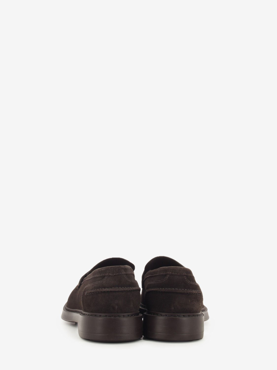 Adler mink suede loafers / dark brown