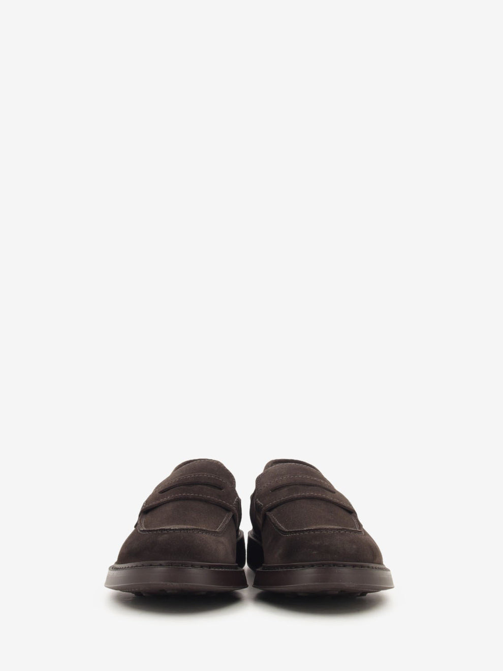 Adler mink suede loafers / dark brown