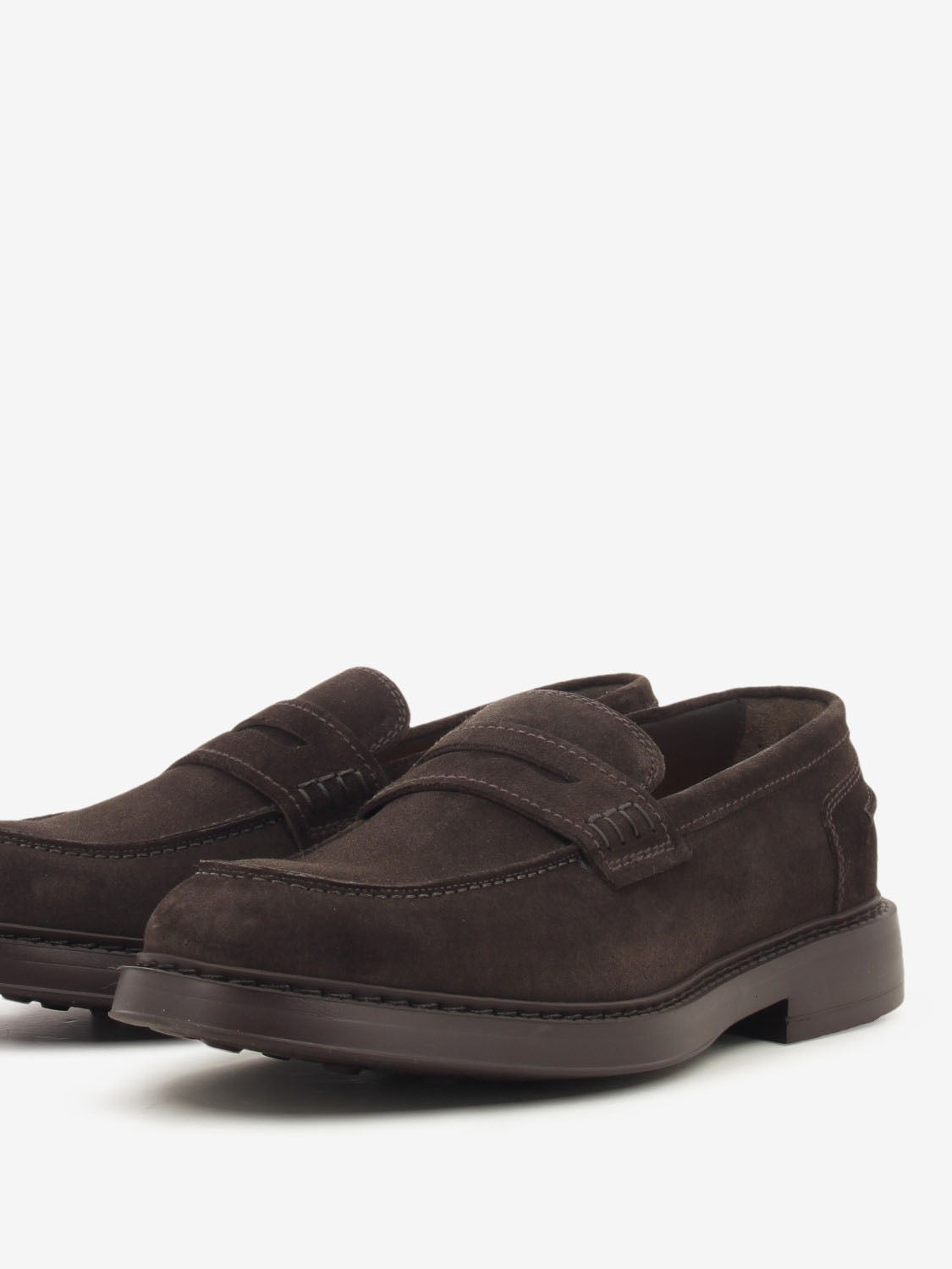 Adler mink suede loafers / dark brown