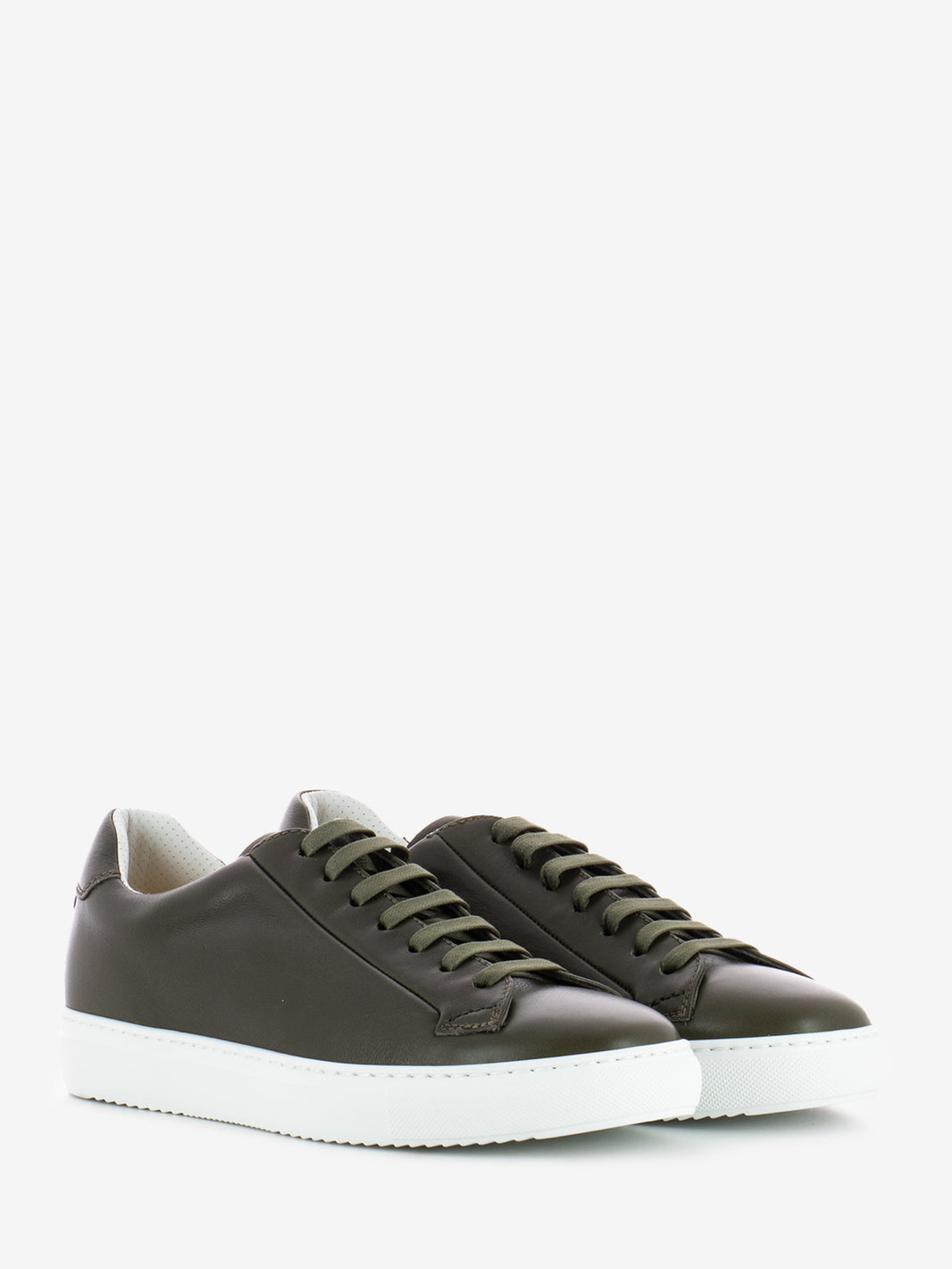 Olive Chiffon Sneaker with White Bottom