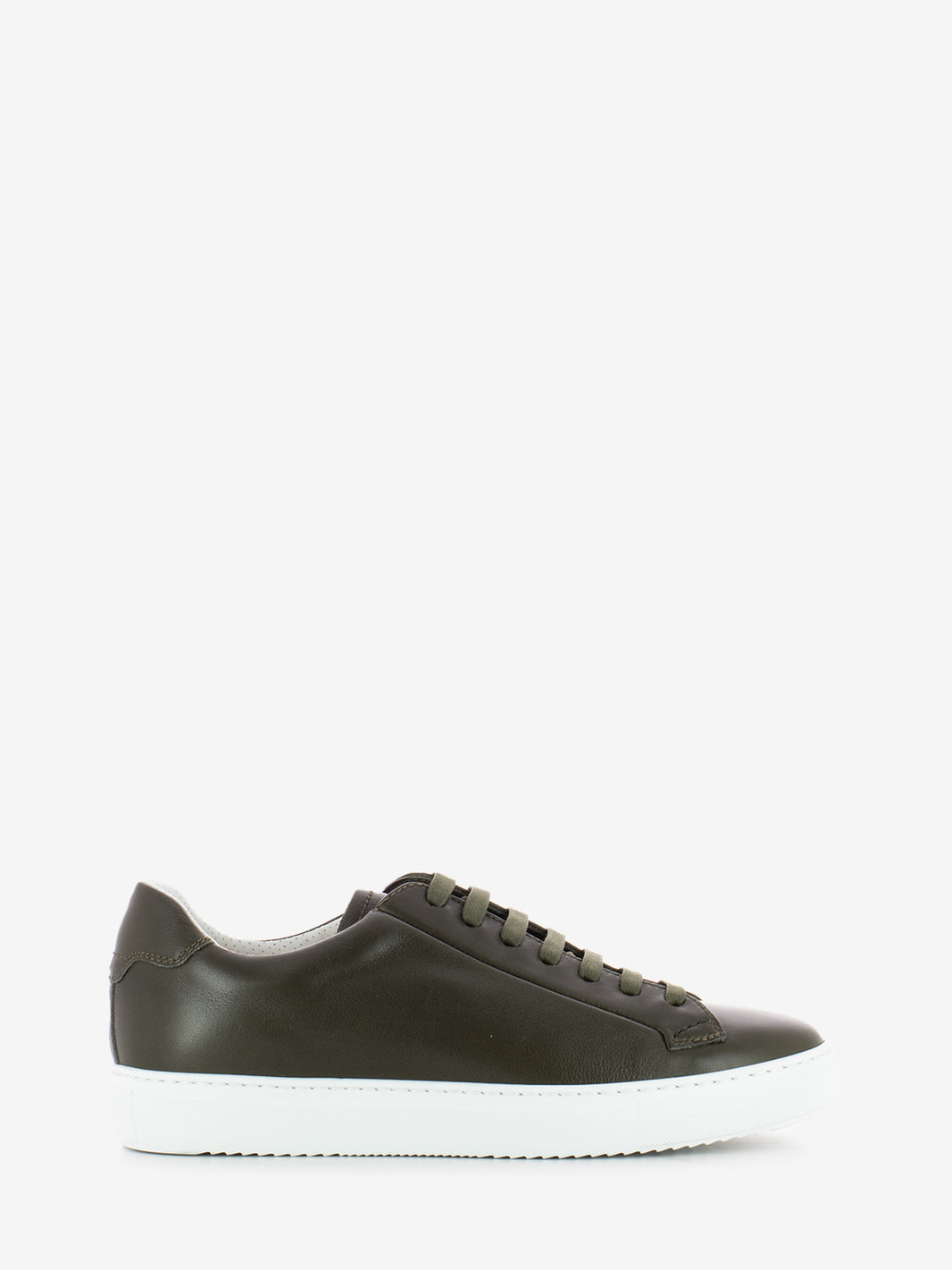 Olive Chiffon Sneaker with White Bottom