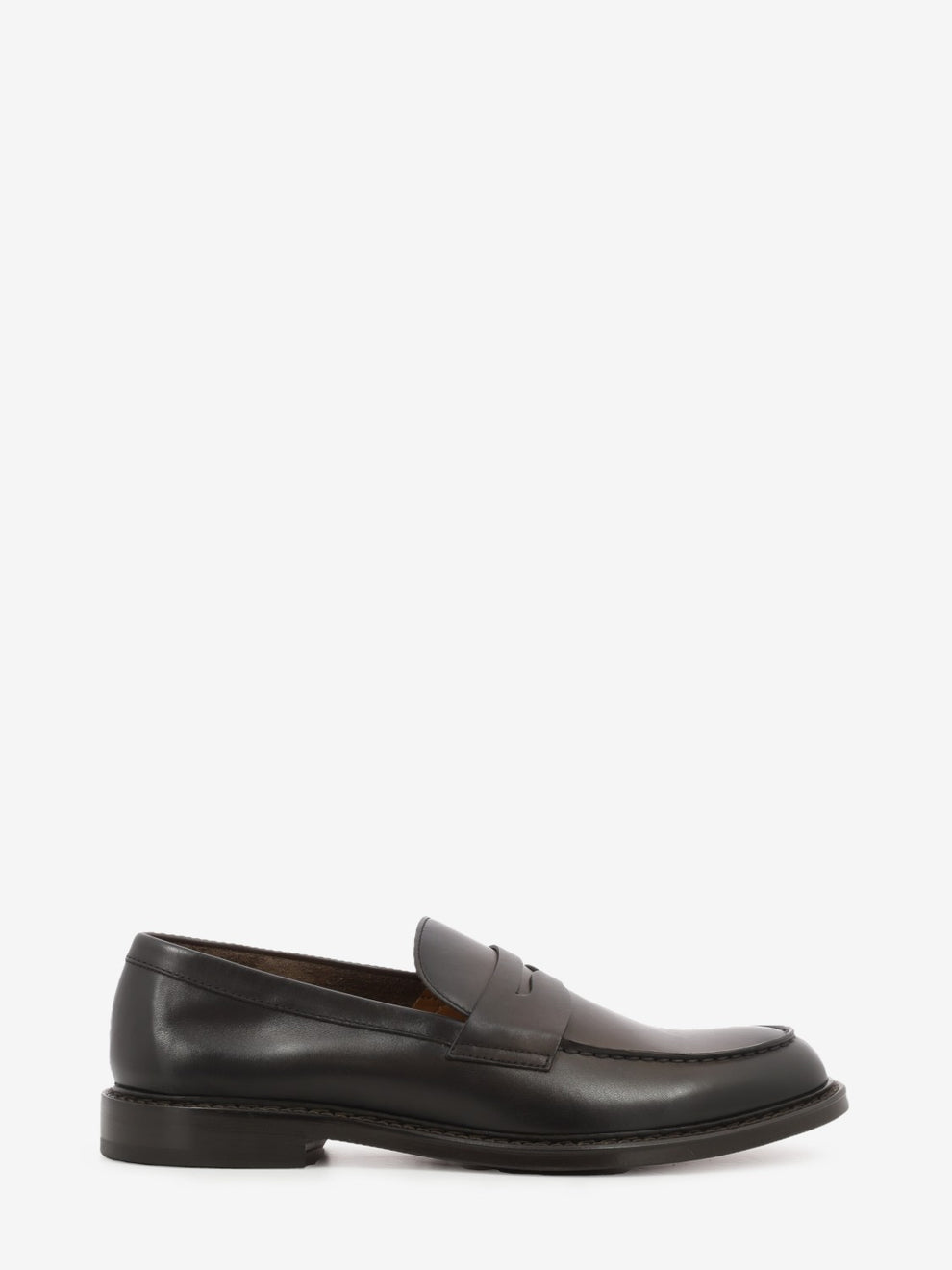 Dark brown nappa leather loafers