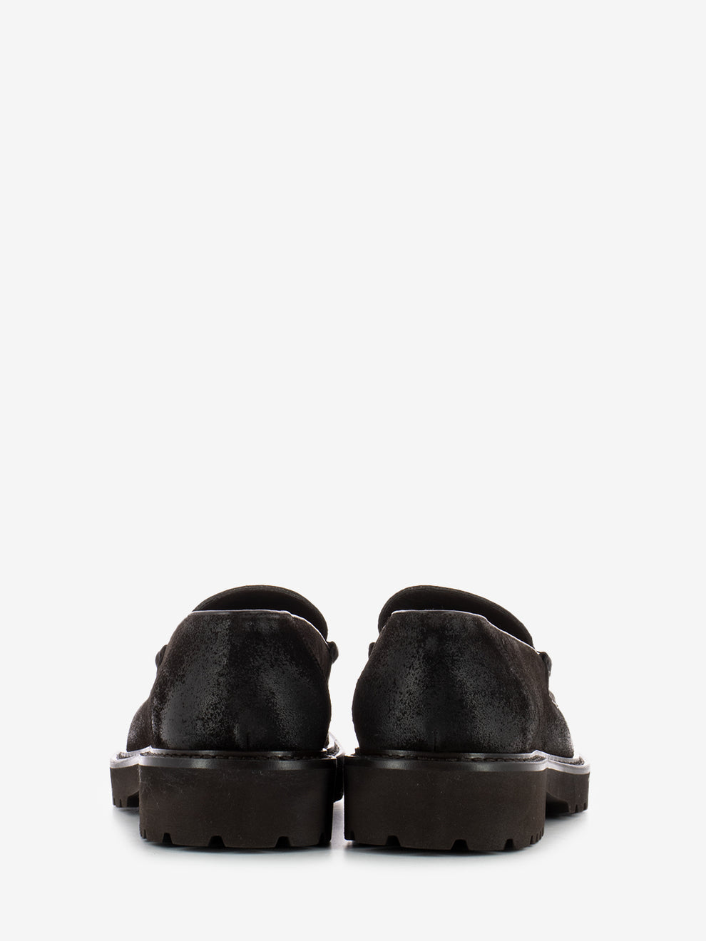 Mocassini in suede penny testa di moro