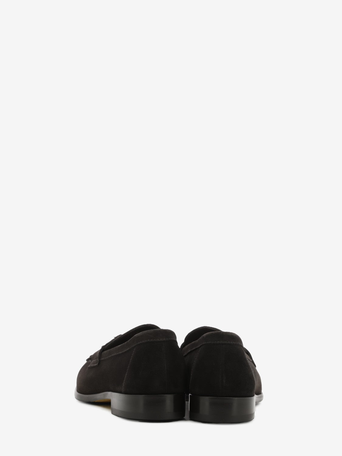 Dark brown suede moccasins