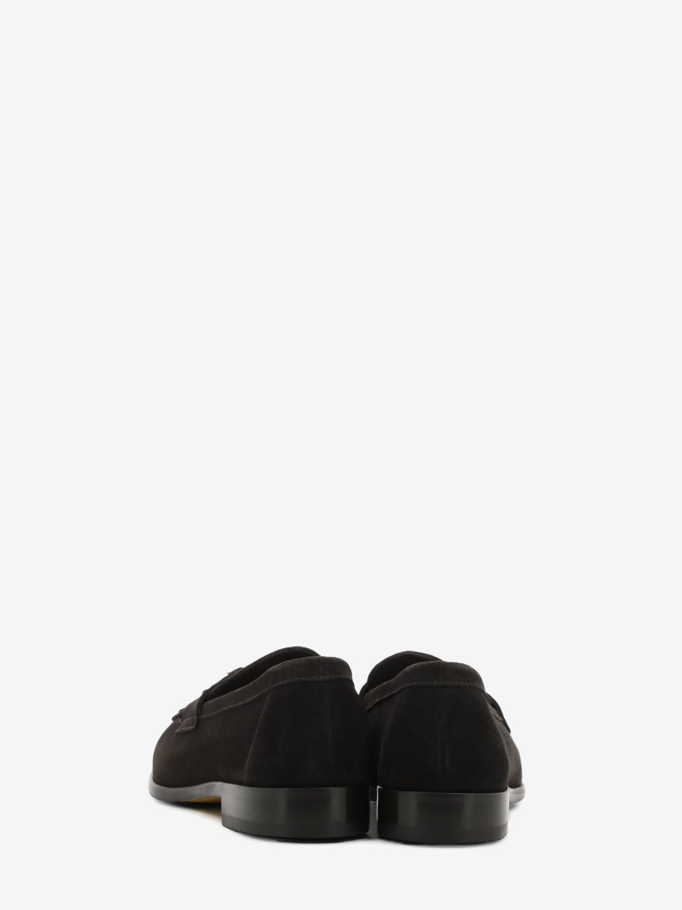 Dark brown suede moccasins