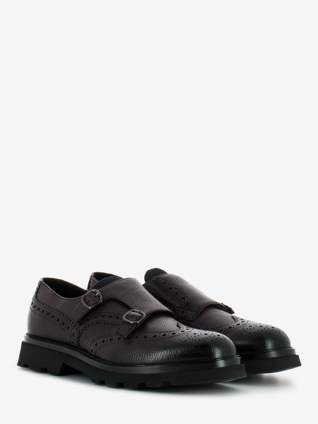Monk Strap double dovetail buckle plum