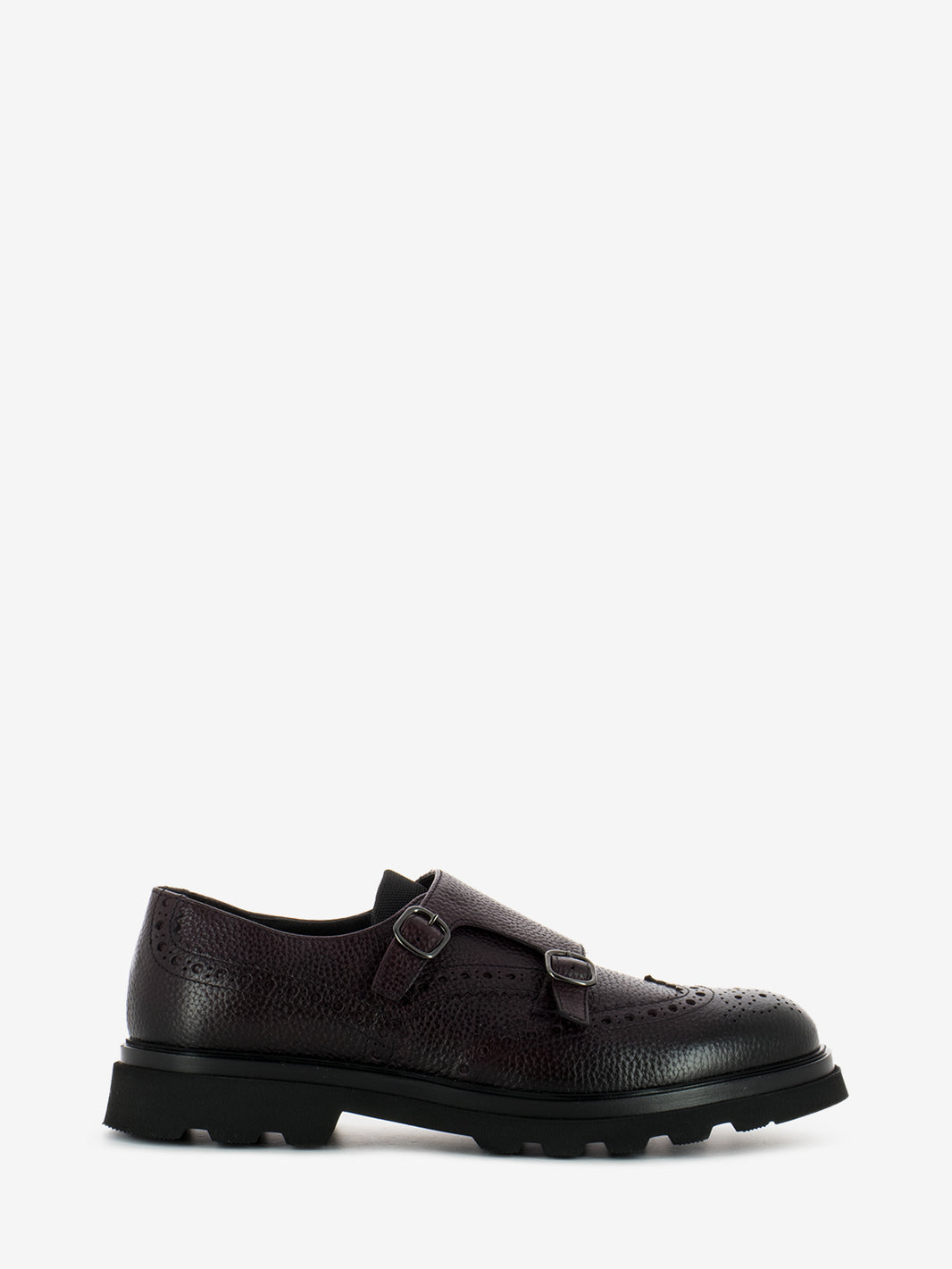 Monk Strap double dovetail buckle plum
