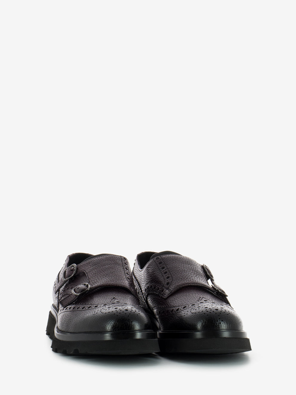 Monk Strap double dovetail buckle plum