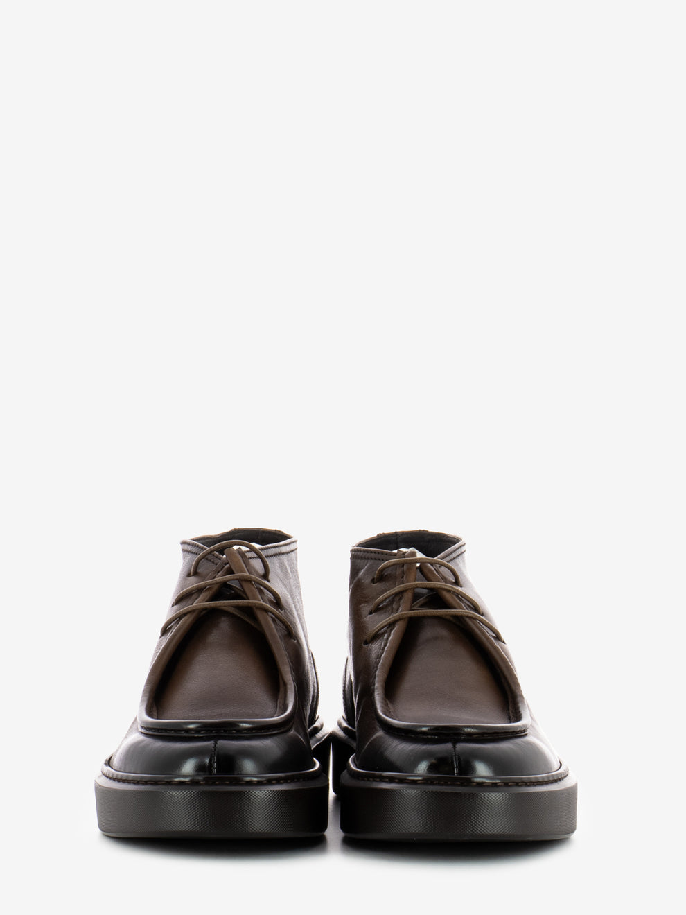 Brown Leather Parabout Chukka Boots