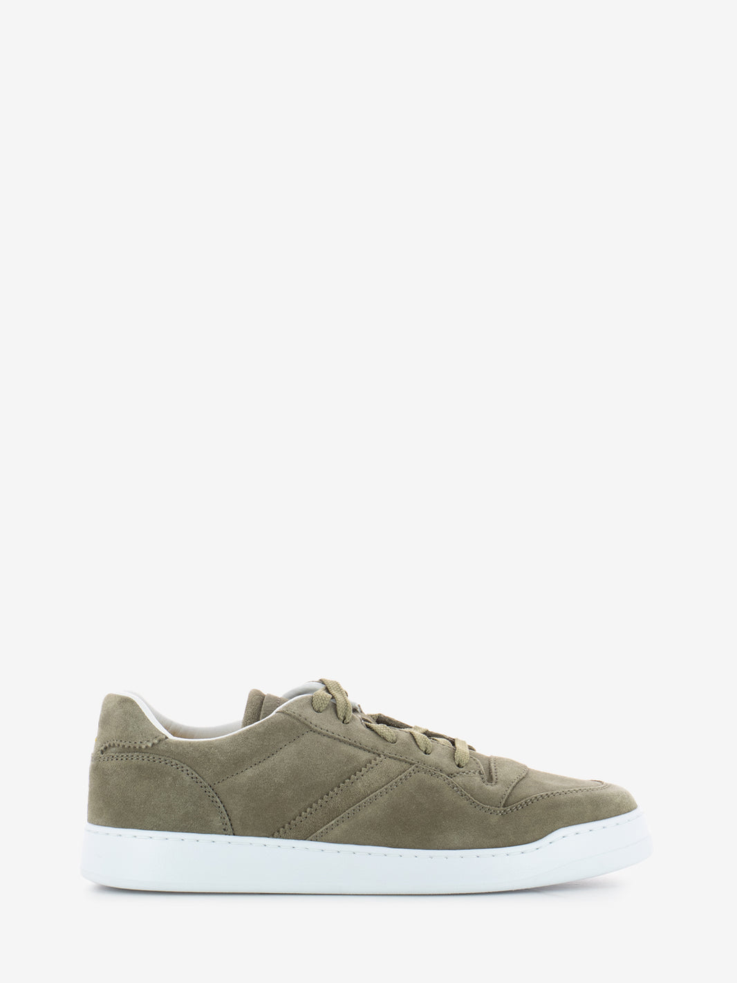Wash nut sneaker with white sole