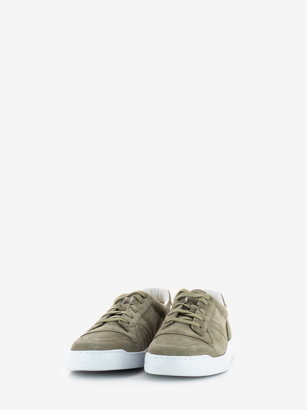 Wash nut sneaker with white sole