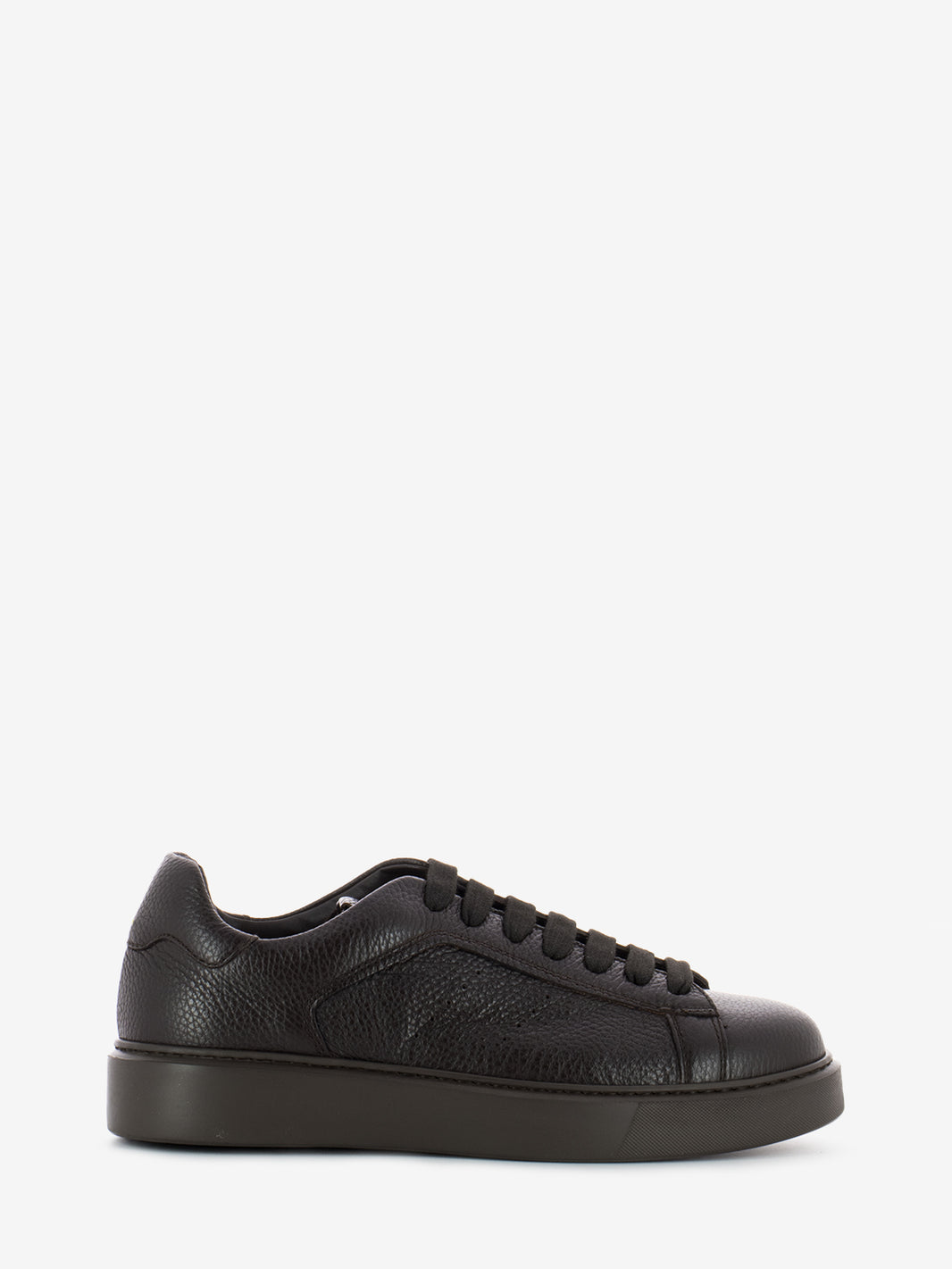 Ebony leather sneakers
