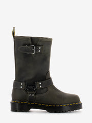 DR. MARTENS - Bikers Anistone Hi Charcoal grey burnished waxy