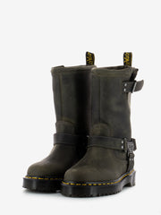 DR. MARTENS - Bikers Anistone Hi Charcoal grey burnished waxy