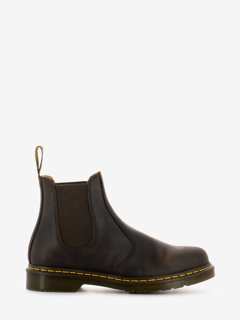 DR. MARTENS - Stivaletti Chelsea 2976 di pelle crazy horse dark brown