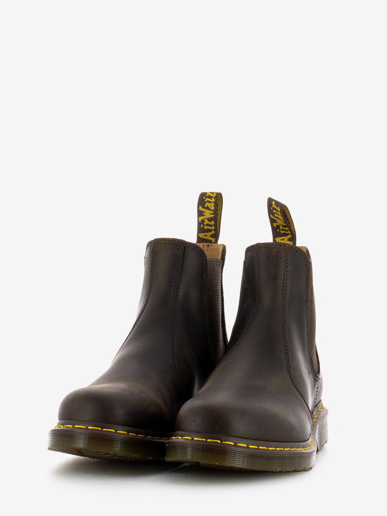 DR. MARTENS - Stivaletti Chelsea 2976 di pelle crazy horse dark brown