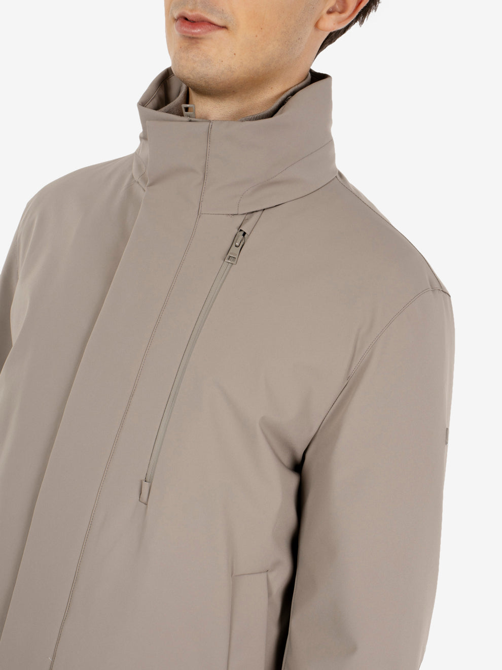 Cappotto Blake con cappuccio argilla
