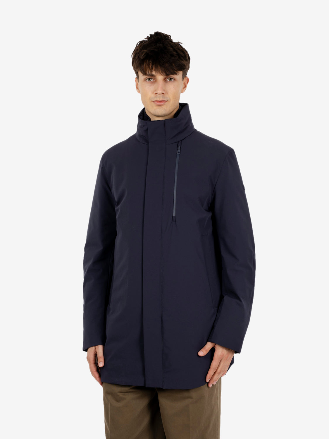 Blake hooded coat navy