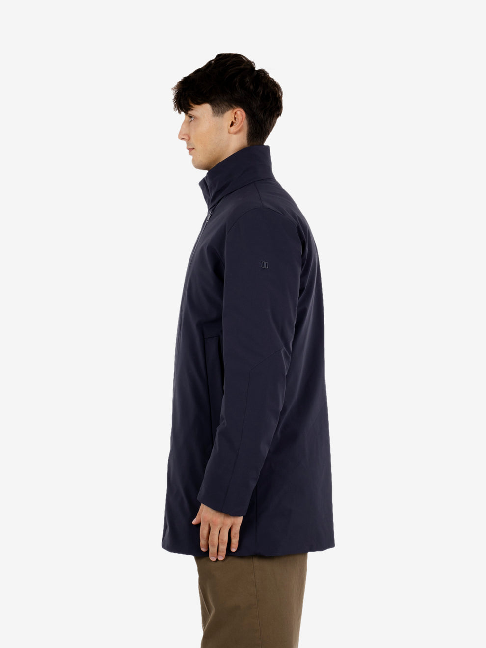 Blake hooded coat navy