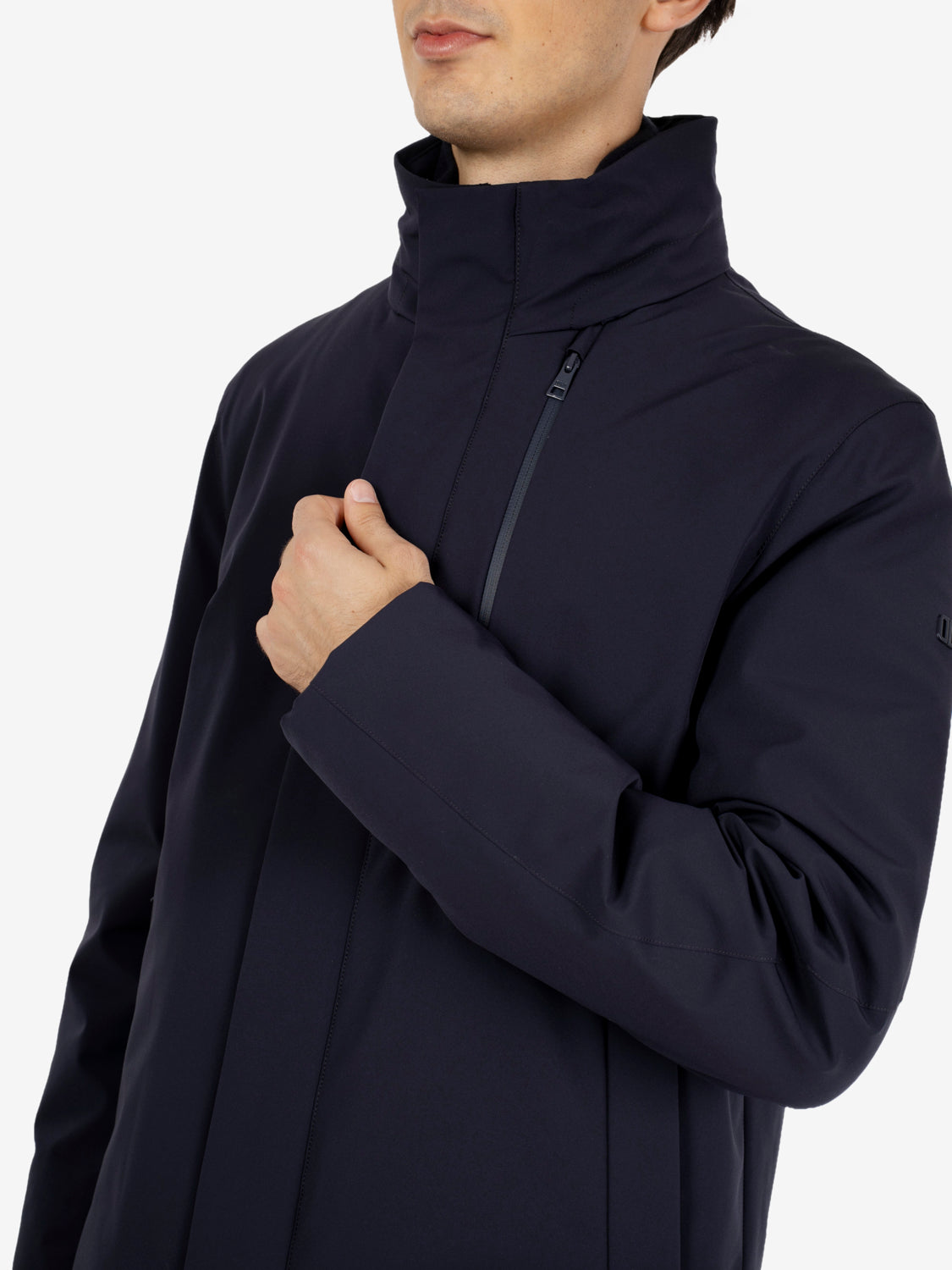 Blake hooded coat navy