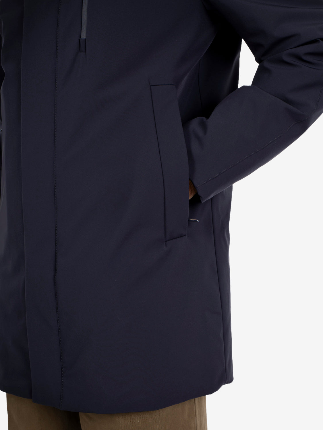 Blake hooded coat navy