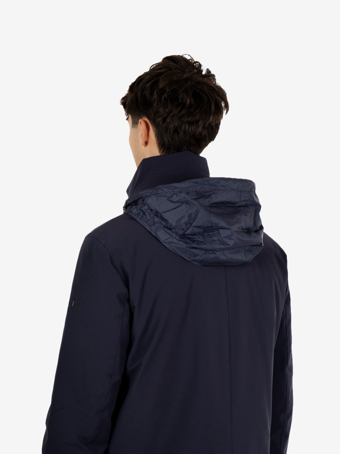 Blake hooded coat navy