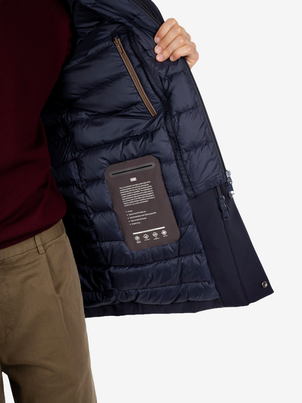 Blake hooded coat navy
