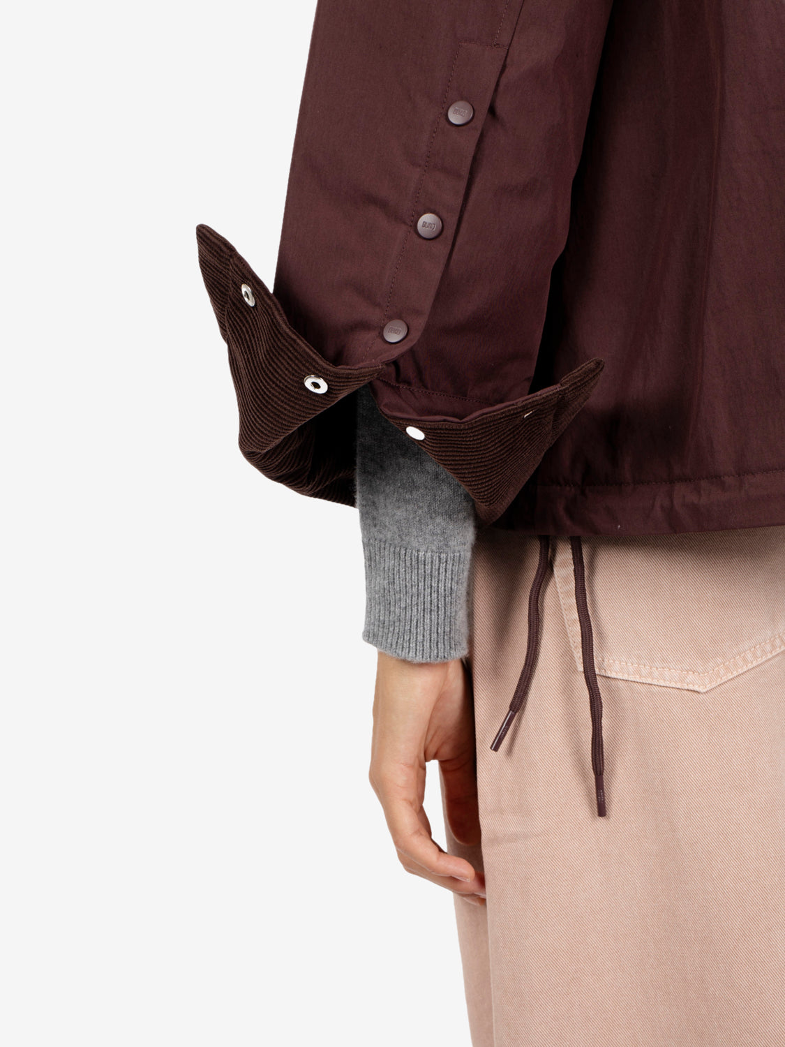 Cherry padded short jacket