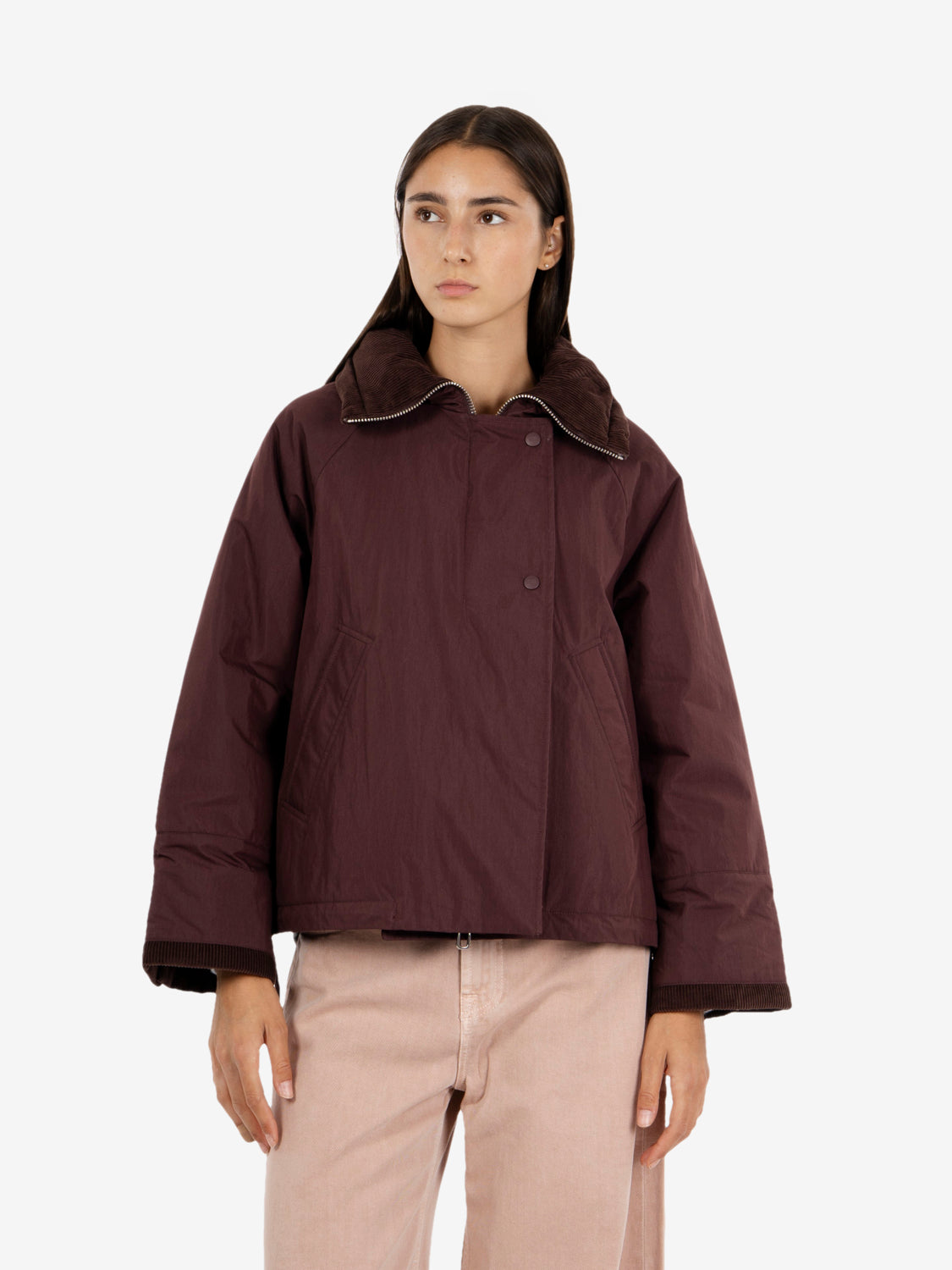 Cherry padded short jacket